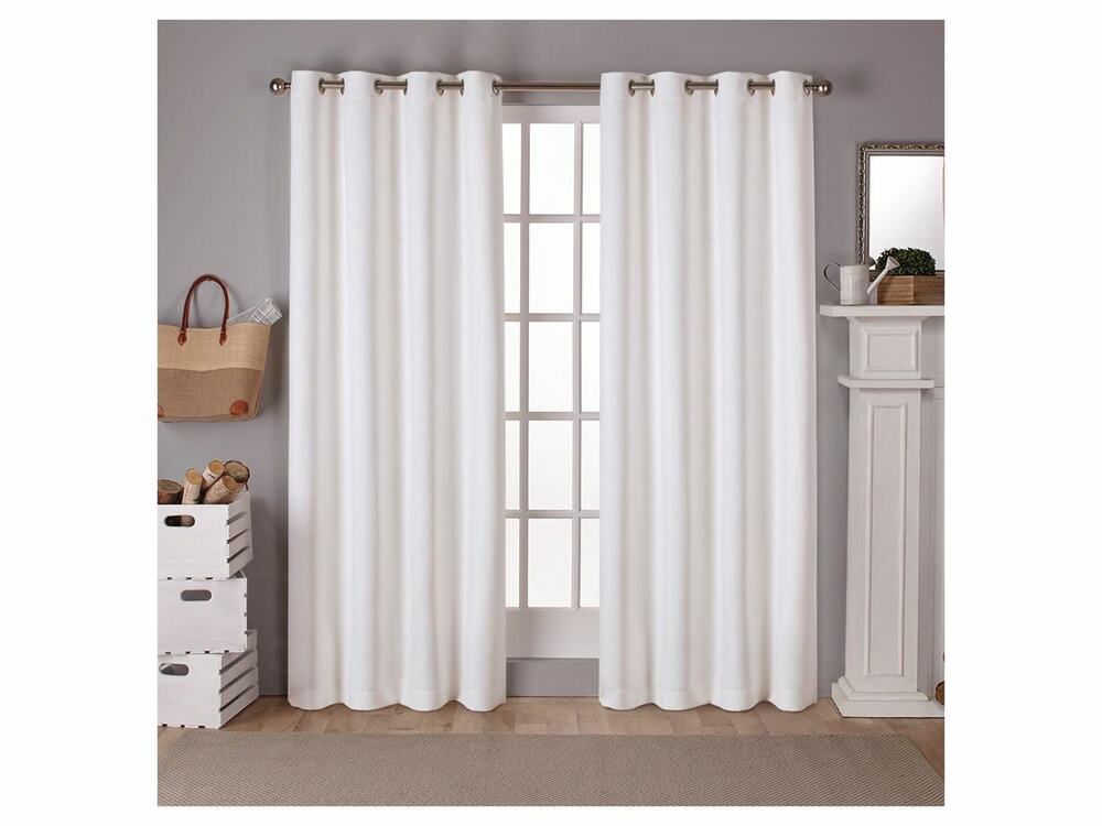 Exclusive Home Sateen Twill Weave Insulated Blackout Grommet Top Curtain Panels#